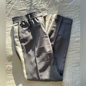 Loft Slacks in Sage Green with White Stripe size 4T